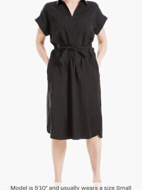 Max Studio V-Neck Cuffed Sleeve Shirtdress